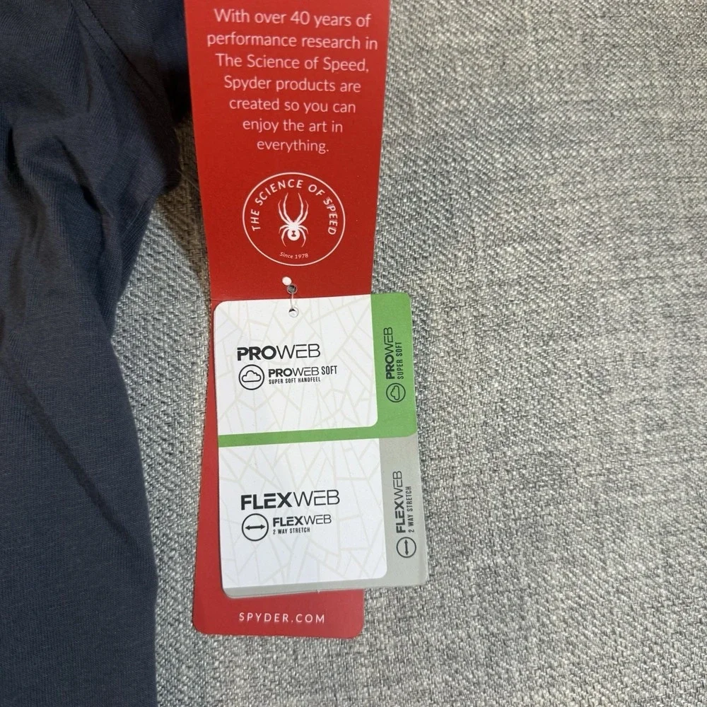 Spyder Men's XL Graphic T Shirt NWT Gray Ski Mountain Logo Tee New